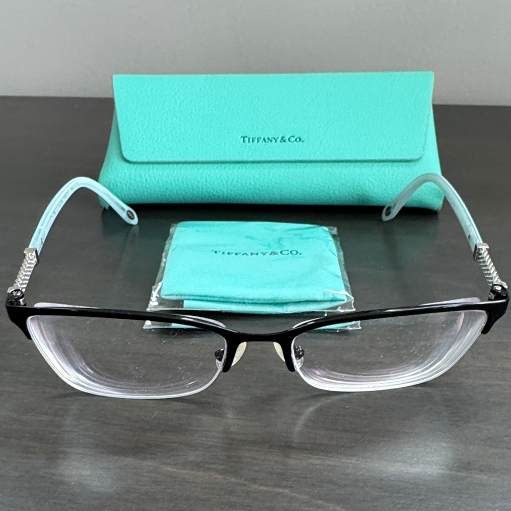 Tiffany & Co. Black and Light Blue Eyeglasses